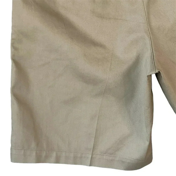 Nike Classic Chino Golf Bermuda Shorts Pleated Size 32 M Khaki Tan Cotton Blend - Picture 10 of 16